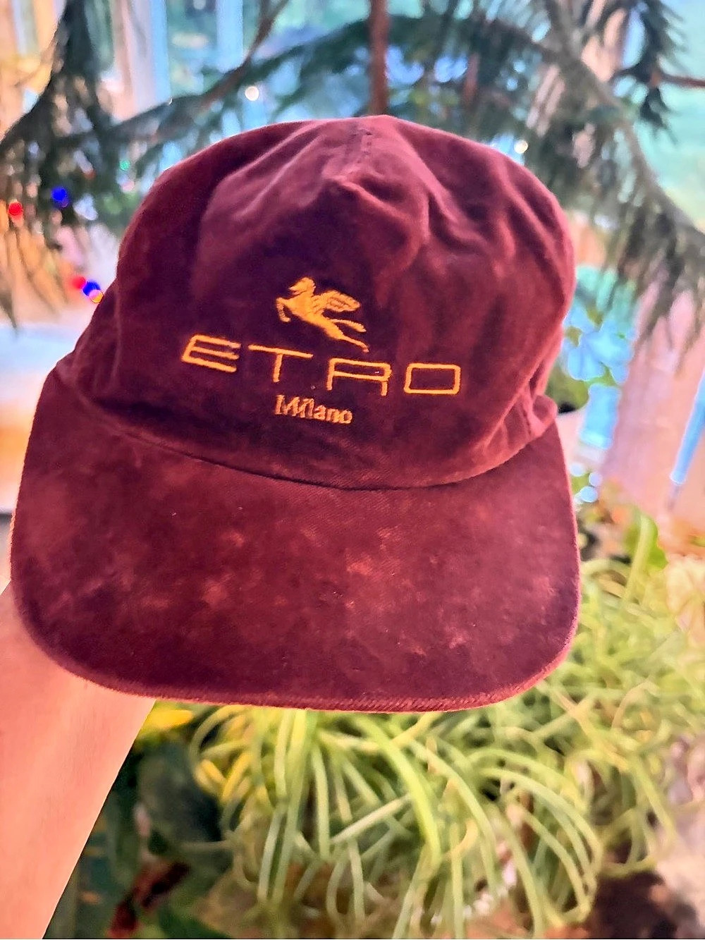 ETRO Velvet Baseball Cap Size Medium